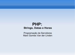 12 - PHP: Strings, Datas e Horas