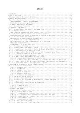 1 Introdu&ccedil;&atilde;o .................................................................... 3 Historia do Linux