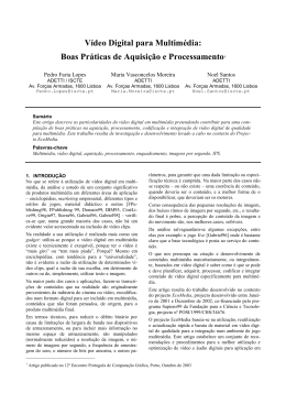 V&iacute;deo Digital para Multim&eacute;dia: Boas Pr&aacute;ticas de Aquisi&ccedil;&atilde;o e