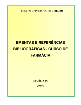 ementas e refer&ecirc;ncias bibliogr&aacute;ficas - curso de farm&aacute;cia