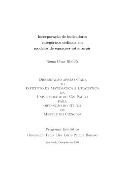 Incorpora&ccedil;&atilde;o de indicadores categ&oacute;ricos ordinais em modelos de