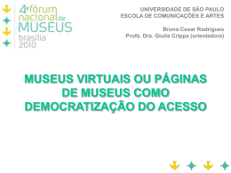 museus virtuais ou páginas de museus como democratização do