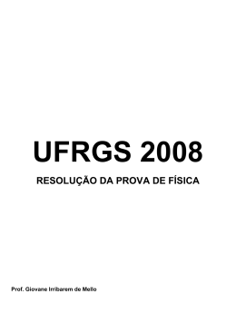 ufrgs 2008 resolução da prova de física