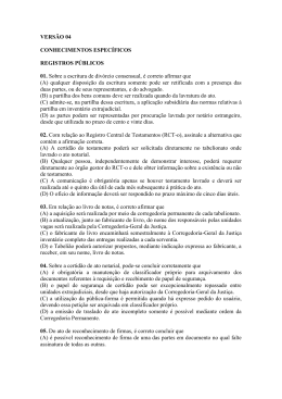 VERS&Atilde;O 04 CONHECIMENTOS ESPEC&Iacute;FICOS