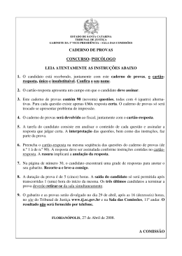 Prova - Tribunal de Justiça de Santa Catarina
