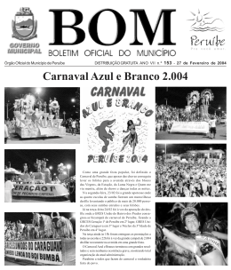 Carnaval Azul e Branco 2.004 - Prefeitura Municipal da Estância