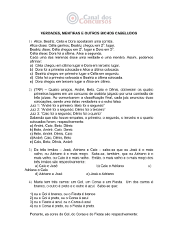 VERDADES, MENTIRAS E OUTROS BICHOS CABELUDOS 1) Alice