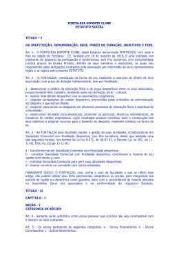 ESTATUTO - FORTALEZA ESPORTE CLUBE