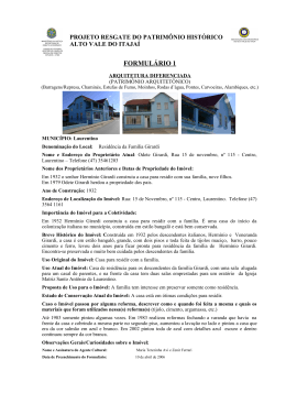 Arquitetura Especial - Residencia da Familia Girardi