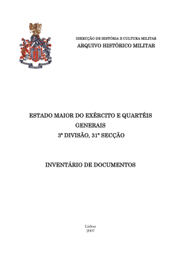 3-31 Estado Maior do Ex&eacute;rcito e Quart&eacute;is Generais