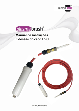 Manual de instruções Extensão do cabo HVC