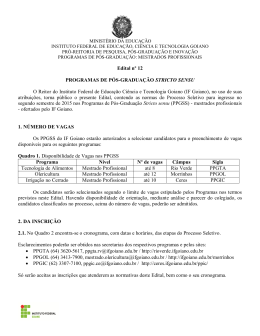 Edital - Instituto Federal Goiano