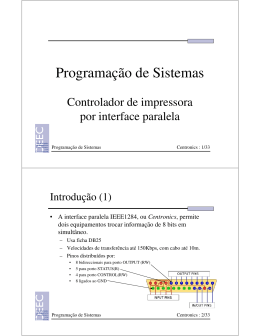 Programa&ccedil;&atilde;o de Sistemas