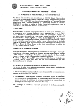 Ata Julgamento Técnica - Secretaria de Estado de Fazenda de