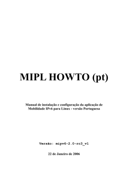 MIPL HOWTO (pt) - IPv6@ESTG
