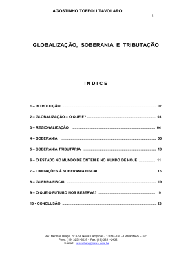 globaliza&ccedil;&atilde;o, soberania e tributa&ccedil;&atilde;o
