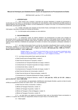 ANEXO XIII DO RICMS/RO