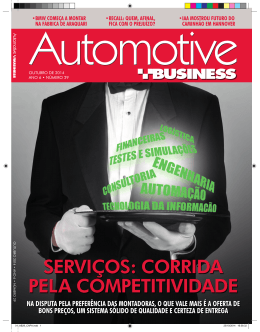 SERVI&Ccedil;OS: CORRIDA PELA COMPETITIVIDADE