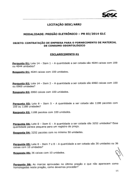 PR 03.2014 - Aquisição de Materiais de Consumo