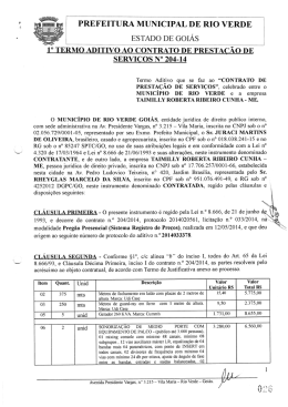 PREFEITURA MUNICIPAL DE RIO VERDE l ESTADO DE GOIÁS