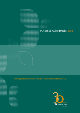 Plano de Actividades 2009