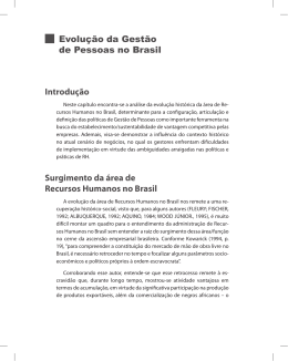 Evolução da Gestão de Pessoas no Brasil Introdução Surgimento