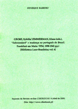 (eds.), &ldquo;Substandard&rdquo; e mudan&ccedil;a no portugu&ecirc;s o Brasil