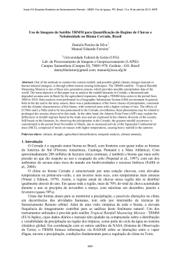 Uso de Imagens do Sat&eacute;lite TRMM para Quantifica&ccedil;&atilde;o do Regime