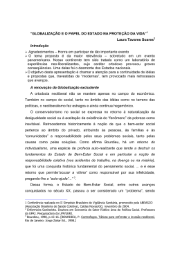 &ldquo;GLOBALIZA&Ccedil;&Atilde;O E O PAPEL DO ESTADO NA PROTE&Ccedil;&Atilde;O