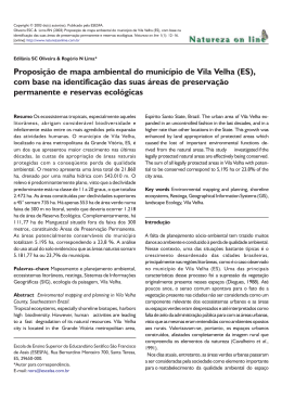 Proposi&ccedil;&atilde;o de mapa ambiental do munic&iacute;pio de
