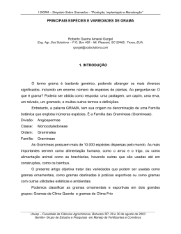 PRINCIPAIS ESP&Eacute;CIES E VARIEDADES DE GRAMA 1