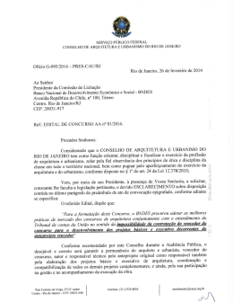 Ofício encaminhado pelo CAU-RJ