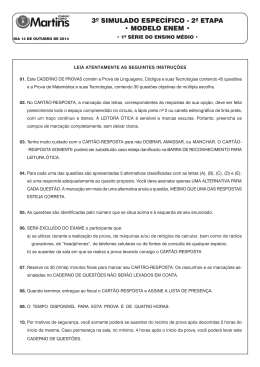 Prova -3&ordm; Simulado - 2&ordf; Etapa