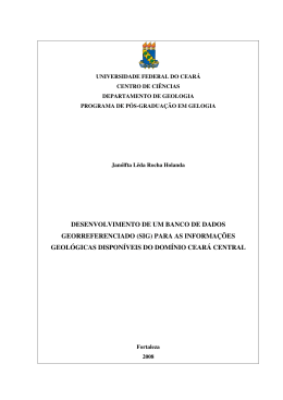 desenvolvimento de um banco de dados georreferenciado