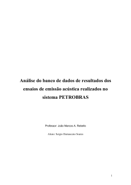 An&aacute;lise do banco de dados de resultados dos ensaios de