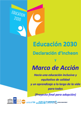 Educación 2030 Marco de Acción