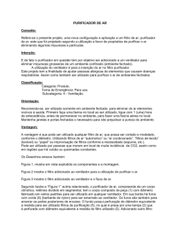 PURIFICADOR DE AR Conceito: Refere-se o