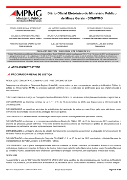 Di&aacute;rio Oficial - Minist&eacute;rio P&uacute;blico de Minas Gerais