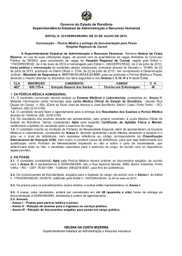 Governo do Estado de Rond&ocirc;nia Superintend&ecirc;ncia Estadual de