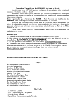 1 Lista de Volunt&aacute;rios REMOB - Por estado