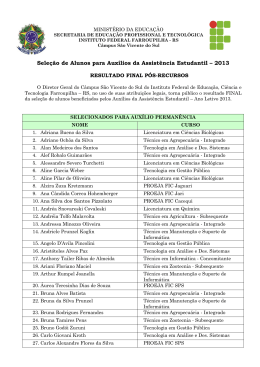 Resultado final p&oacute;s-recursos - Instituto Federal de Educa&ccedil;&atilde;o