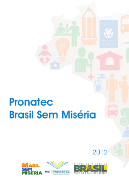Cartilha Pronatec - Brasil Sem Miséria