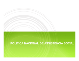 POL&Iacute;TICA NACIONAL DE ASSIST&Ecirc;NCIA SOCIAL