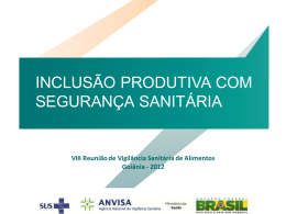 Inclus&atilde;o Produtiva com Seguran&ccedil;a Sanit&aacute;ria