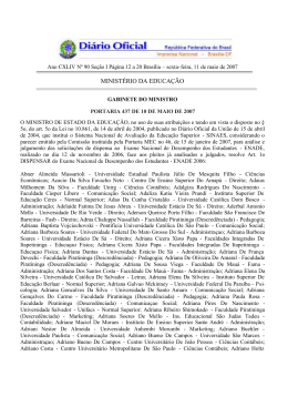 Portaria MEC 437 de 11 de maio de 2007