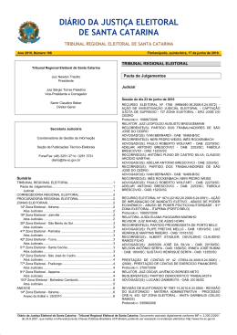 di&aacute;rio da justi&ccedil;a eleitoral de santa catarina