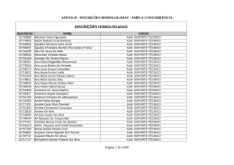 INSCRIÇÕES HOMOLOGADAS