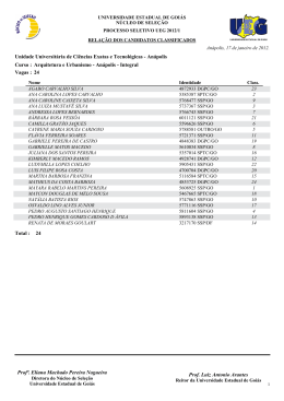 Aprovados UEG 2012/1