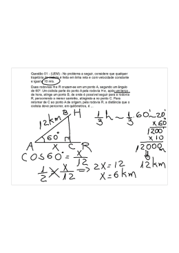 Questão 01 - (UEM) - No problema a seguir, considere que
