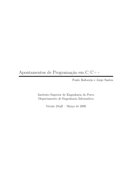 Apontamentos de Programação em C/C++